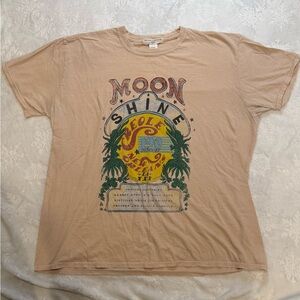 Urban Outfitters Tan Graphic Tee